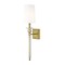 Z-Lite Ava 1 Light Wall Sconce, Rubbed Brass & White 804-1S-RB-WH - alternate 3